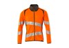 Sweatshirt mit Reißverschluss, modern Fit hi-vis orange/dunkelanthrazit M